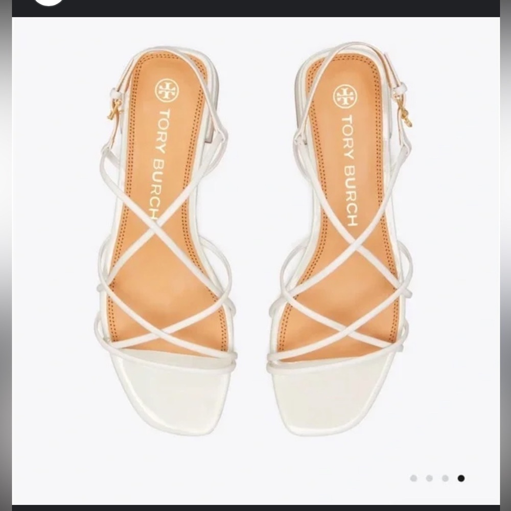 Tory Burch White Strappy Sandals